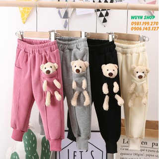 Quần nỉ bông dáng ôm cho bé từ 1 - 5 tuổi