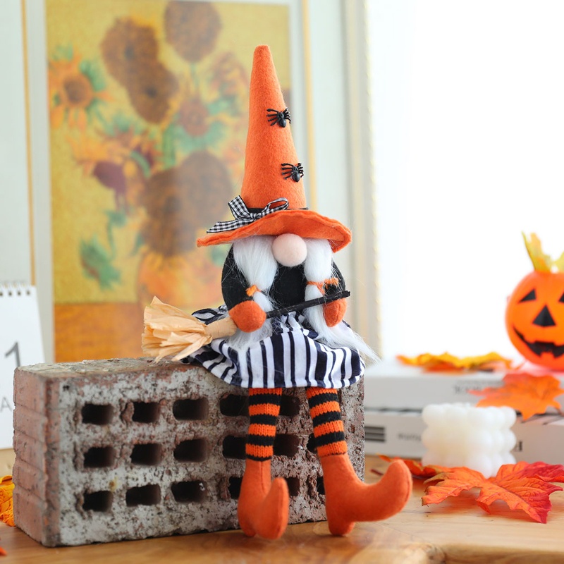 Bộ 2 Thú Nhồi Bông Hình Gnome Scandinavian Tomte Thụy Sĩ Trang Trí Halloween