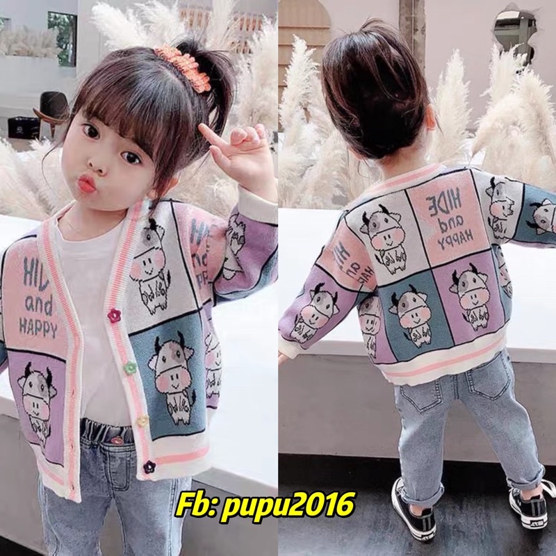 ÁO KHOÁC LEN BÒ SỮA CHO BÉ