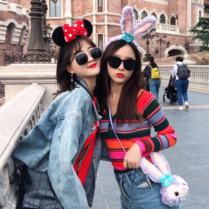 Cài tóc hình tai chuột Mickey/Minnie phong cách Hàn Quốc thời trang dễ thương