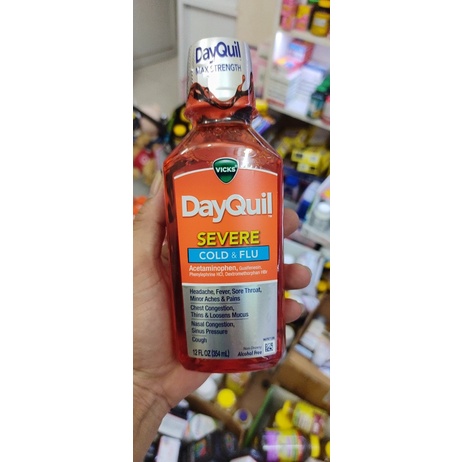 Vicks DayQuil & NyQuil Severe Cold & Flu siro giảm ho , đườm, nghẹt mũi
