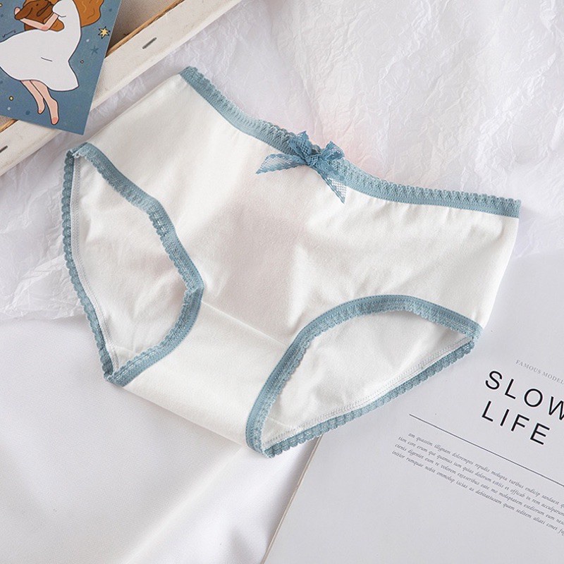[Che Tên] Quần Lót Nữ SỌC TIM XANH Cotton Cao Cấp Nâng Mông Thông Hơi Hoạ Tiết Dễ Thương | BigBuy360 - bigbuy360.vn