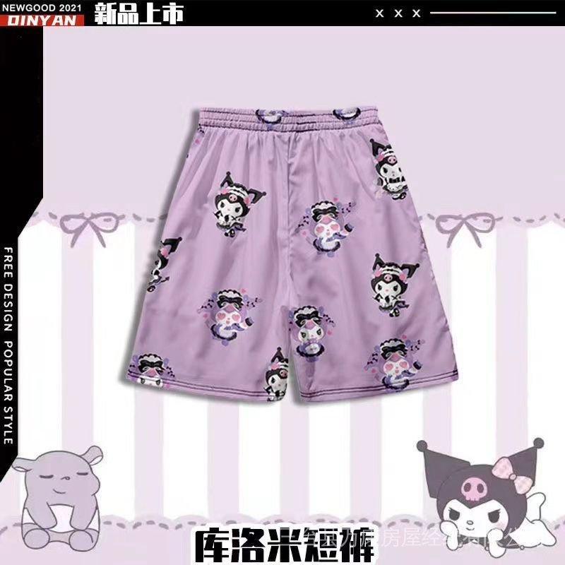 Quần Short Đi Biển Dáng Rộng Họa Tiết Ngôi Sao Kirby Kuromi Thời Trang Cho Nam Và Nữ cxbswxwk. my723