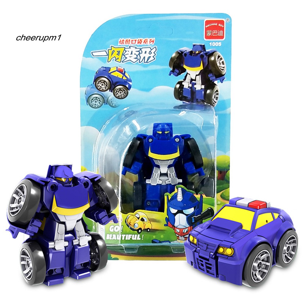 Đồ chơi mô hình xe biến hình thành robot nhỏ gọn dễ thương cho bé