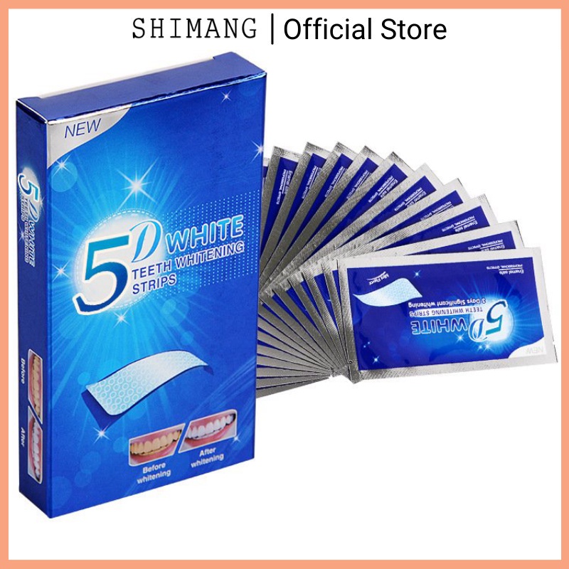 Miếng dán trắng răng tiện lợi 3D White Teeth Whitening Strips SDTR5D