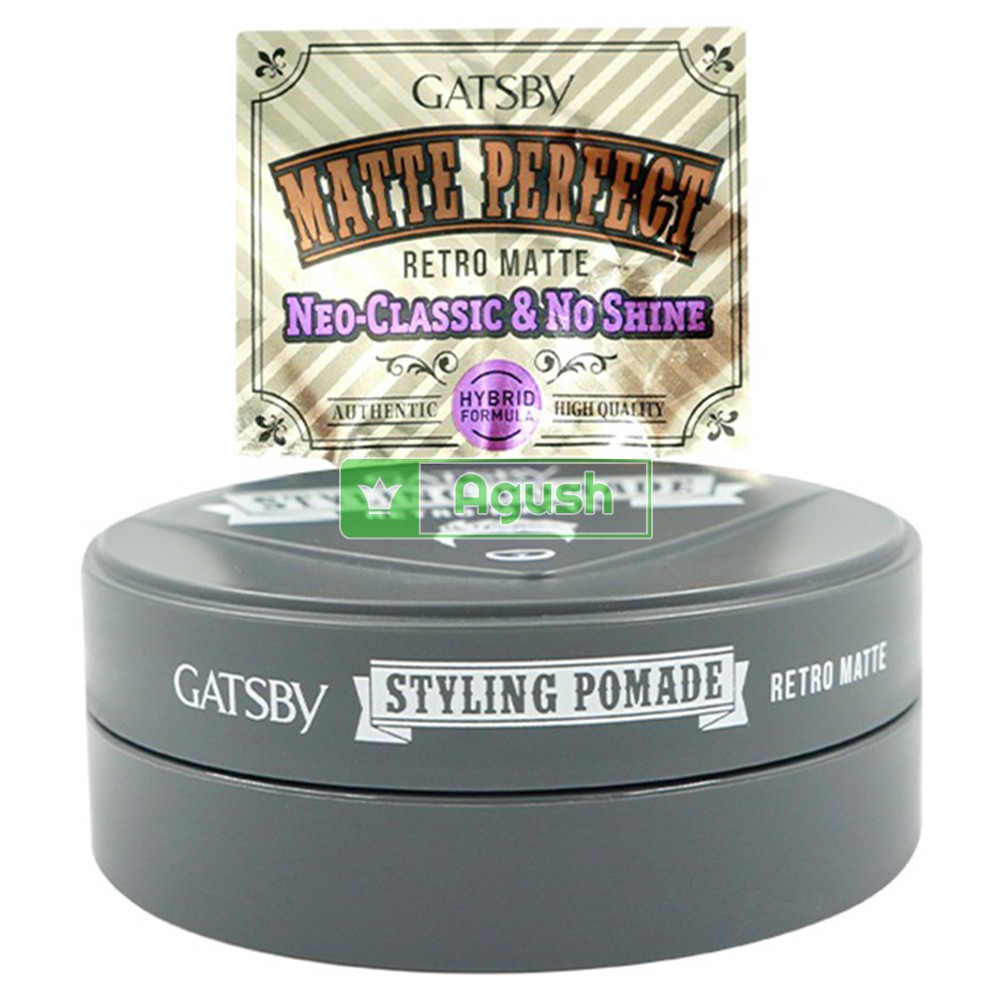 Sáp vuốt tóc nam tạo kiểu giữ nếp tóc cứng Gatsby Styling Pomade Retro Matte 75g không bóng rít chính hãng thơm giá rẻ