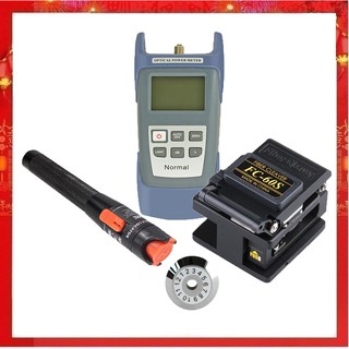 COMBO: Máy Đo Công Suất Quang Normal + Dao Cắt Quang FC-60S + Bút Soi Quang 10KM Tặng Sản Phẩm Lưỡi Dao Cắt Quang
