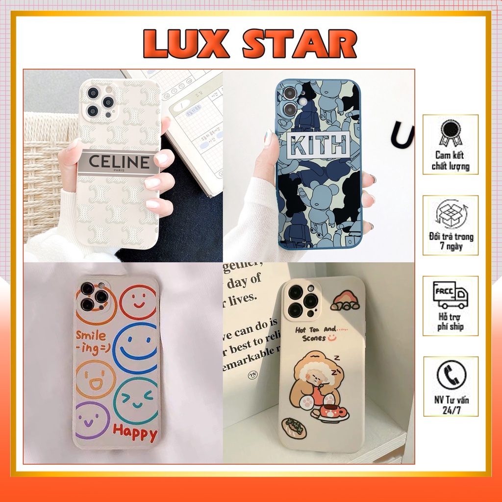 Ốp Lưng iPhone Cạnh Vuông Hàn Quốc Smile 6/6plus/6s/6splus/7/7plus/8/8plus/x/xr/xs/11/12/pro/max/plus/promax