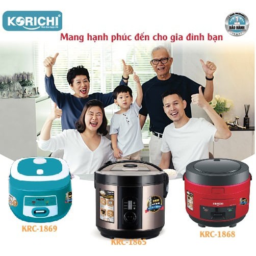 Nồi cơm điện Korichi-1868 lòng nồi chống dính cao cấp (1.8L) | BigBuy360 - bigbuy360.vn