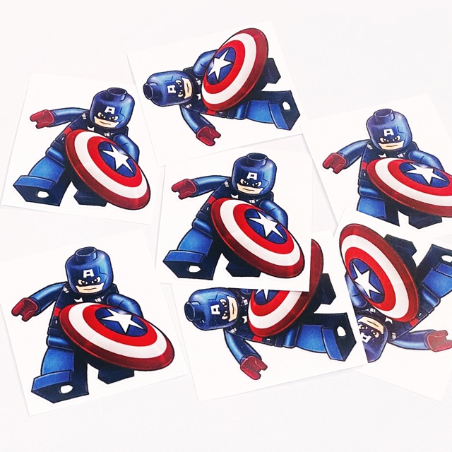 Sticker CAPTAIN AMERICAN dùng để trang trí điện thoại, laptop, vali, mũ bảo hiểm, xe máy, bàn tủ,...hay Bất cứ nơi nào