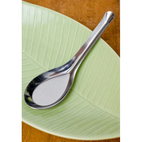 THÌA PHỞ INOX HOÀNG GIA DÀY CÁN DÀI LOẠI 1 - CÓ KHẮC CHỮ (SÉT 10 chiếc)