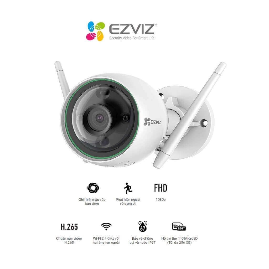 CAMERA IP Wifi Ngoài Trời C3W PRO 4MB 2K Siêu nét, AI Thông Minh, Đèn LED Màu đêm, C3W PRO 2MB 1080P .Hàng chính hãng | BigBuy360 - bigbuy360.vn