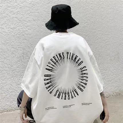 Áo Thun Tay Ngắn Dáng Rộng In Chữ Cỡ Lớn Thoải Mái Thời Trang Cho Nam Size M-5XL