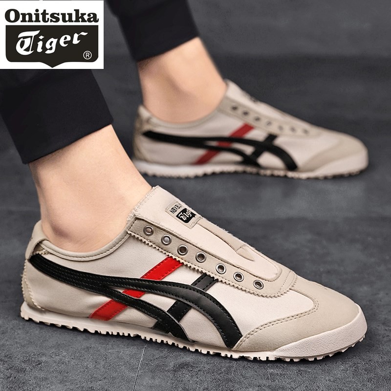 Onitsuka tiger men's shoes summer breathable canvas shoes men's Korean version of the trend of wild casual board shoes men's lazy one