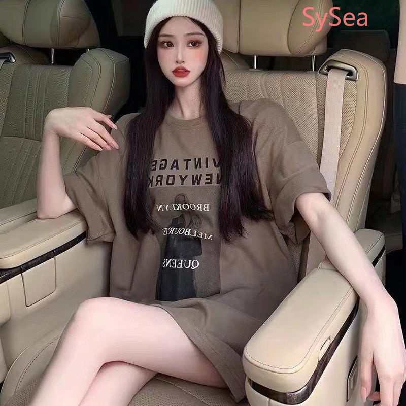 Áo Thun In Hình Phong Cách Vintage Thời Trang Mùa Hè Dành Cho Nữ áo thun trơn tay cộc