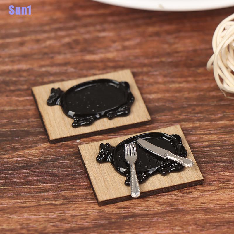 Mô Hình Đĩa Bít Tết Tỉ Lệ 1: 12 Trang Trí Nhà Búp Bê