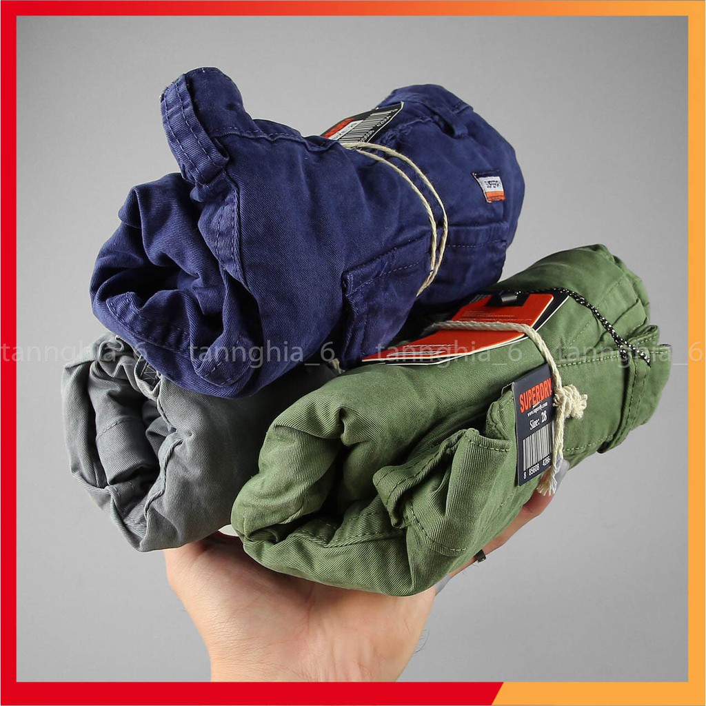 Quần short túi hộp kaki nam vnxk