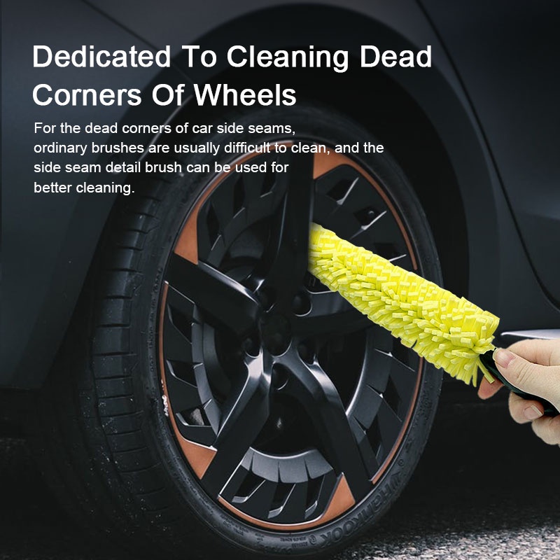 Bộ bàn chải làm sạch bánh xe ô tô SEAMETAL bằng xốp giúp bảo dưỡng cao cấp