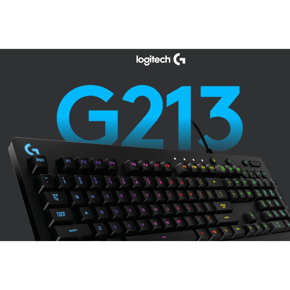 [Mã ELMS4 giảm 7% đơn 500K] Bàn Phím Gaming Logitech G213 PRODIGY RGB - Chính hãng Digiworld