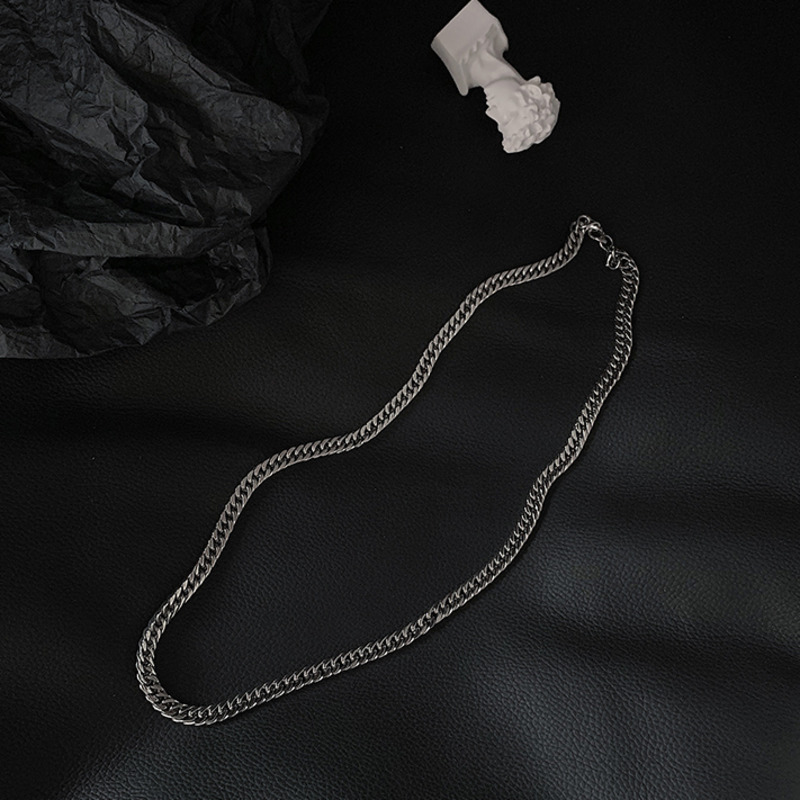 Dây Chuyền Thép Titan 19114 Thiết Kế Đơn Giản Cá Tính Phong Cách Hip Hop Hợp Thời Trang