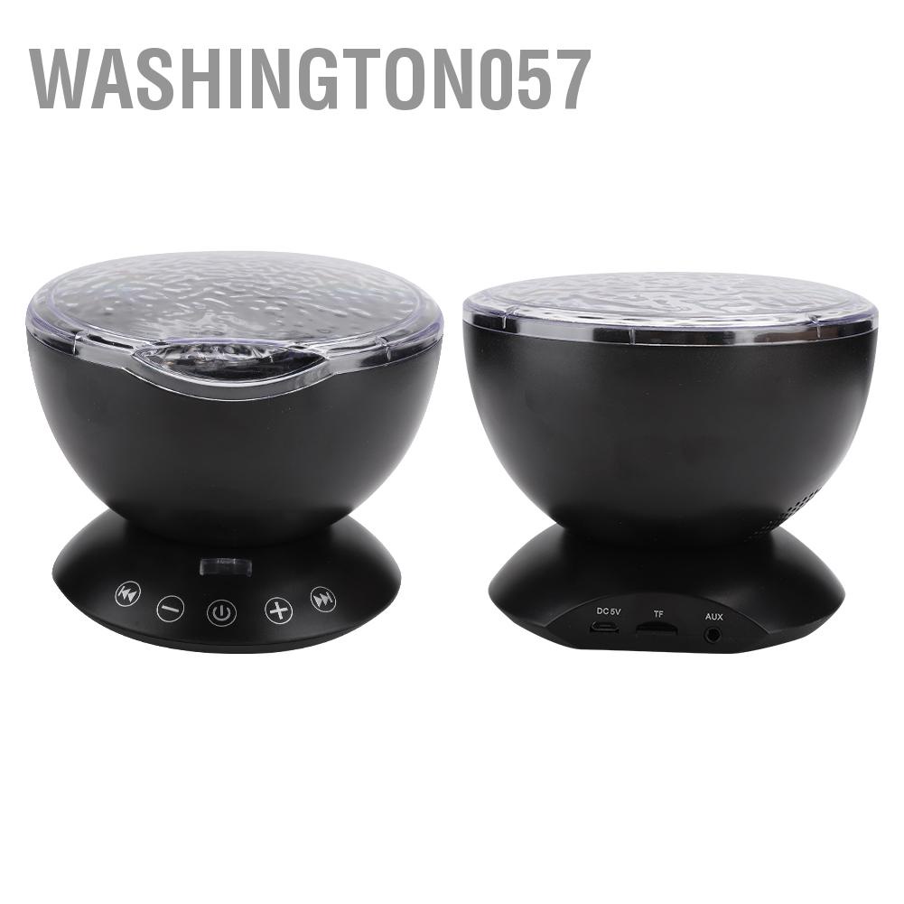 Washington057 LED Ocean Projector with Mini Speaker 2M USB Cable Colorful Projection Lamp Support Memory Card and 3.5mm Port