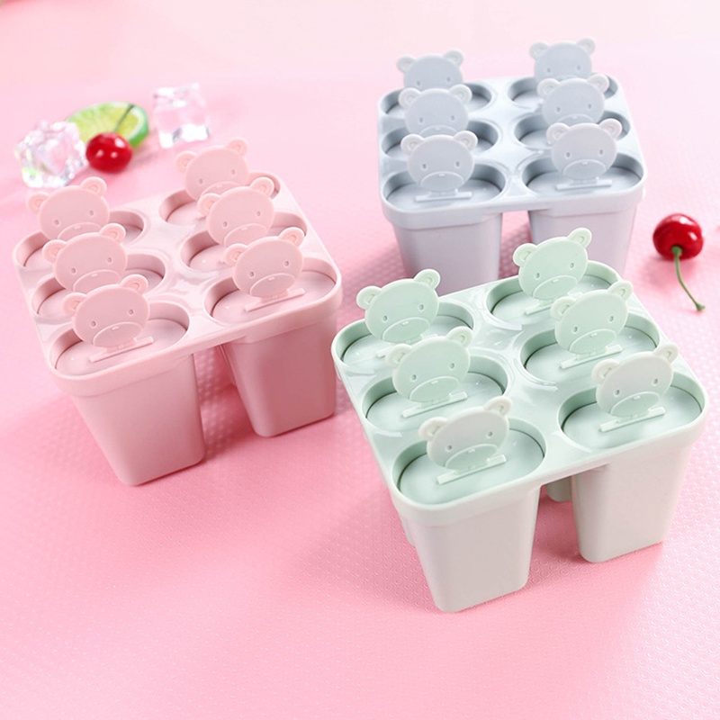 Khuôn Làm Kem Que Hình Gấu Dễ Thương DIY