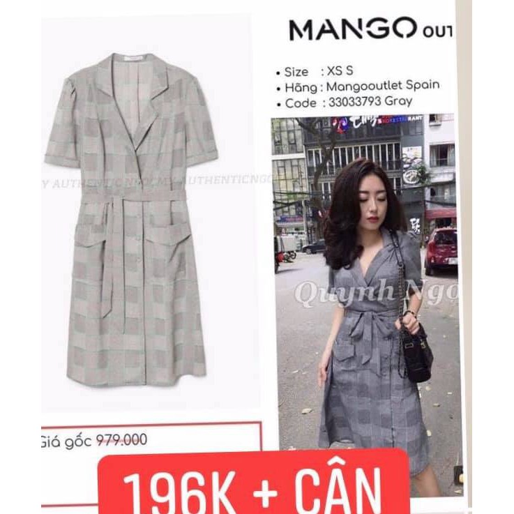 [SẴN] Váy Mango Printed bow dress vợt sale
