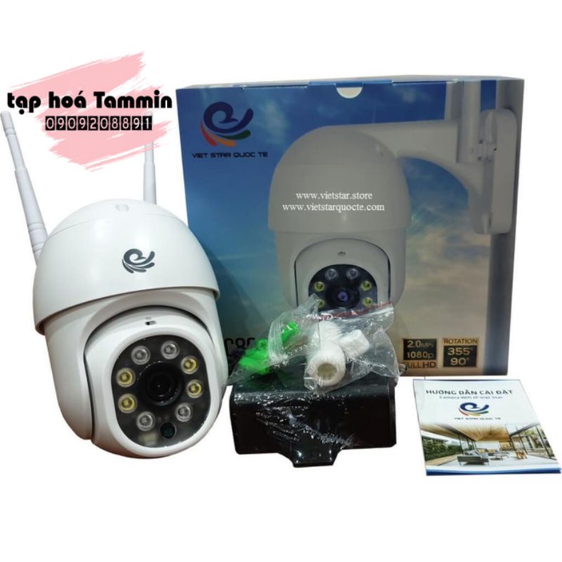 CAMERA IP WIFI CARECAM NGOÀI TRỜI CC8021 PRO 360 ĐỘ 2.0MP FULL HD 1080P