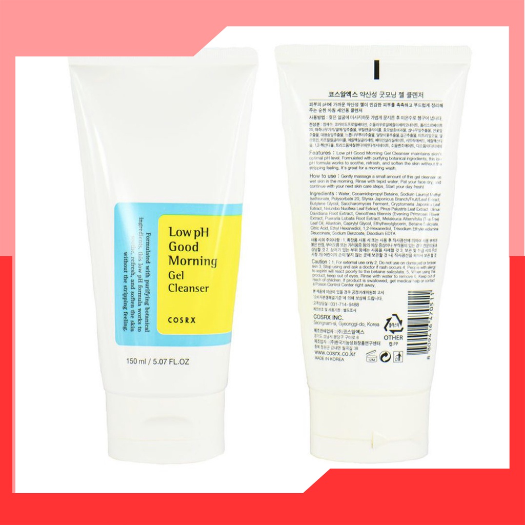 Sữa Rửa Mặt Cosrx Low Ph Good Morning Gel Cleanser Dịu Nhẹ, Ngăn Ngừa Mụn 150ml | BigBuy360 - bigbuy360.vn