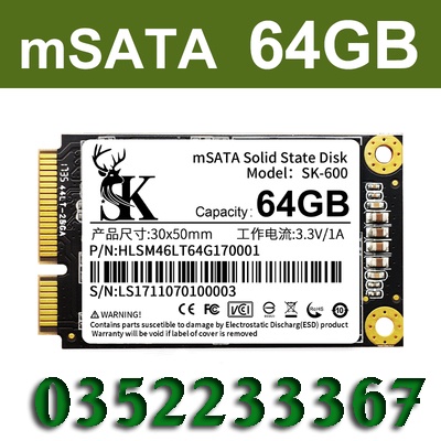 Ổ cứng SSD mSata SK 32G 64G 128G 256GB Bảo hành 36 tháng chính hãng