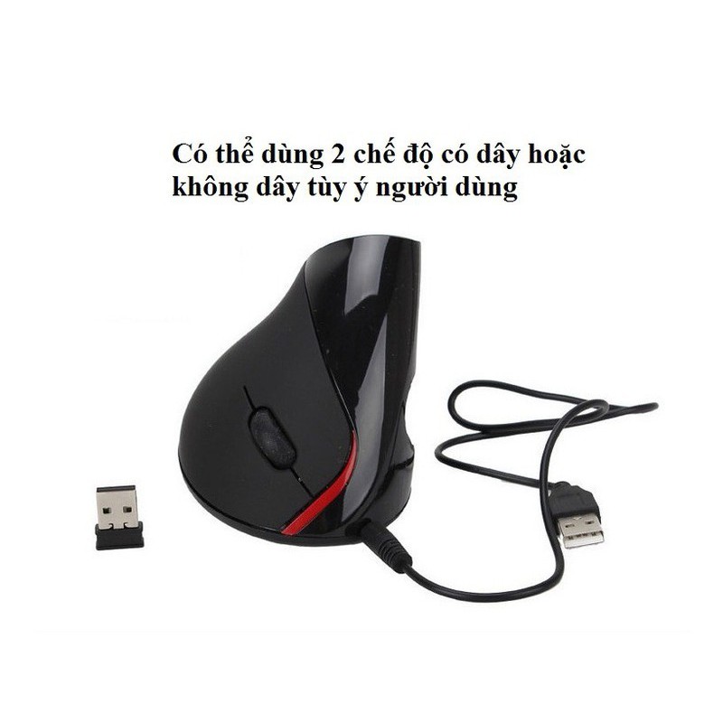 Chuột Không Dây Cao Cấp Vertical Mouse chuột đứng mới Chống tê , mỏi tay.