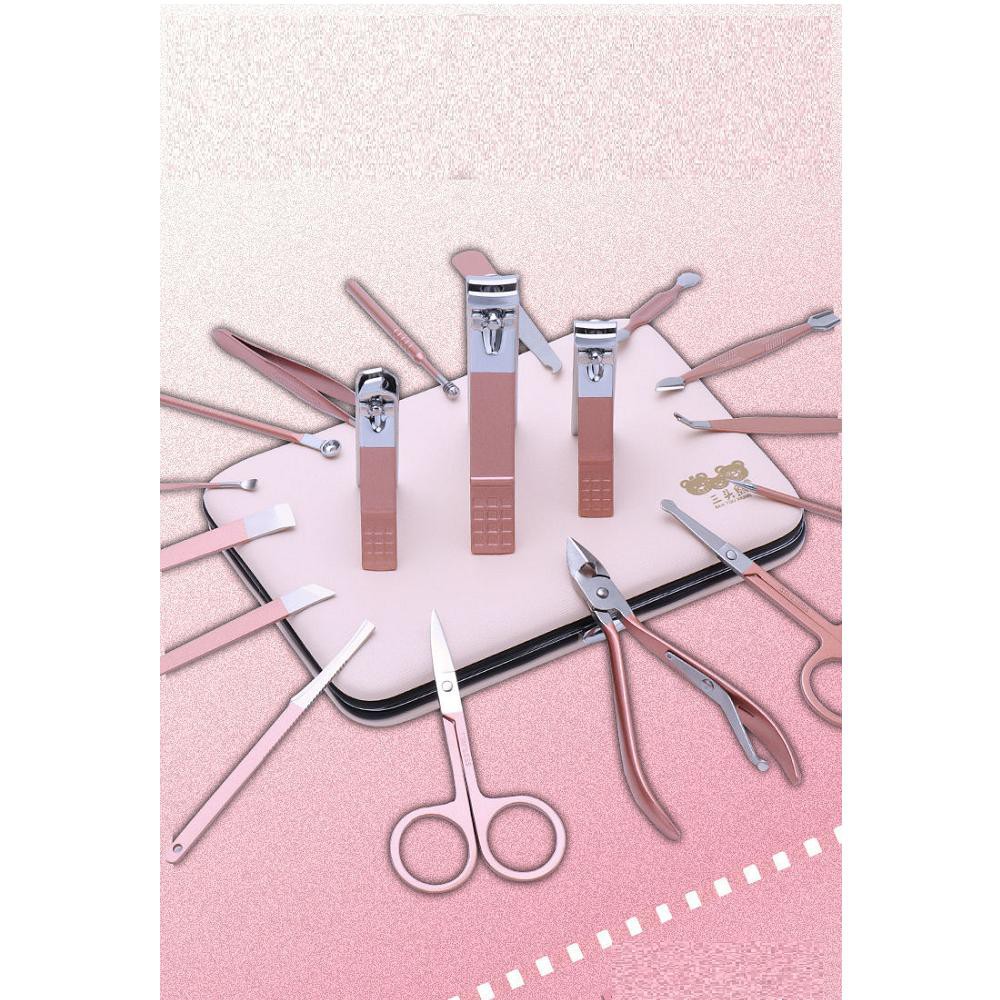 Bộ Cắt, Bấm Dũa Móng Tay, Dụng Cụ Làm Móng 3DM 18 Chi Tiết Nail Care Cao Cấp