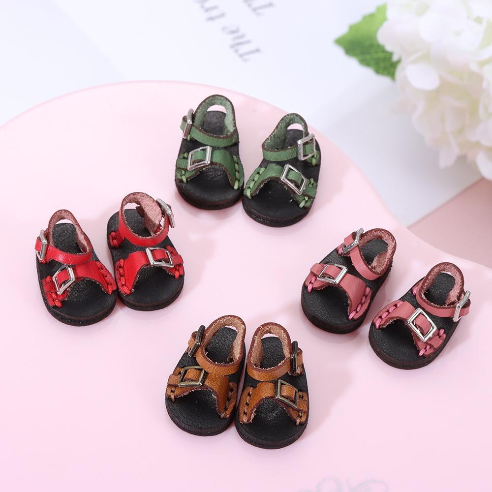 Giày Boot Da Bò 6 Màu Dễ Thương Cho Búp Bê 1 / 11 OB11