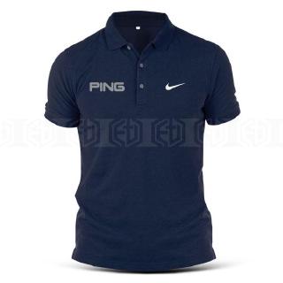 Ping Iron Driver Wedge Putter Ball Sand FJ Men's POLO T Shirt Golf Tee