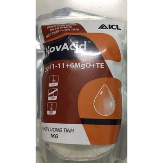 Phân bón hòa tan npk novacid 22-11-11+6mgo +te phun qua lá hoặc tưới nhỏ giọt túi 1kg