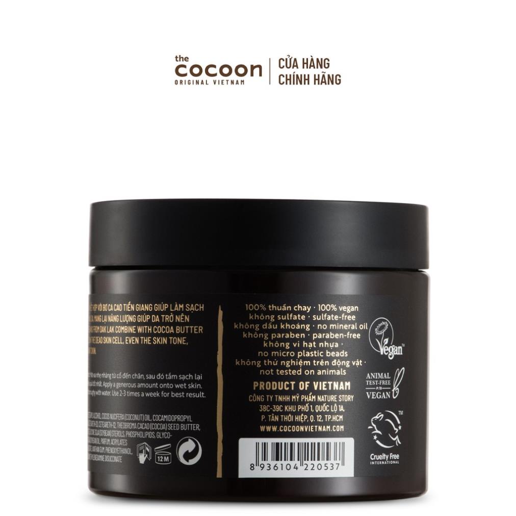 [CHÍNH HÃNG] Tẩy da chết cơ thể cà phê Đắk Lắk Cocoon cho làn da mềm mại và rạng rỡ 200ml | BigBuy360 - bigbuy360.vn