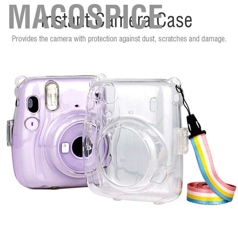 FUJIFILM Vỏ Máy Ảnh Trong Suốt Kèm Dây Đeo Cho Fujifilm Instax Mini 11