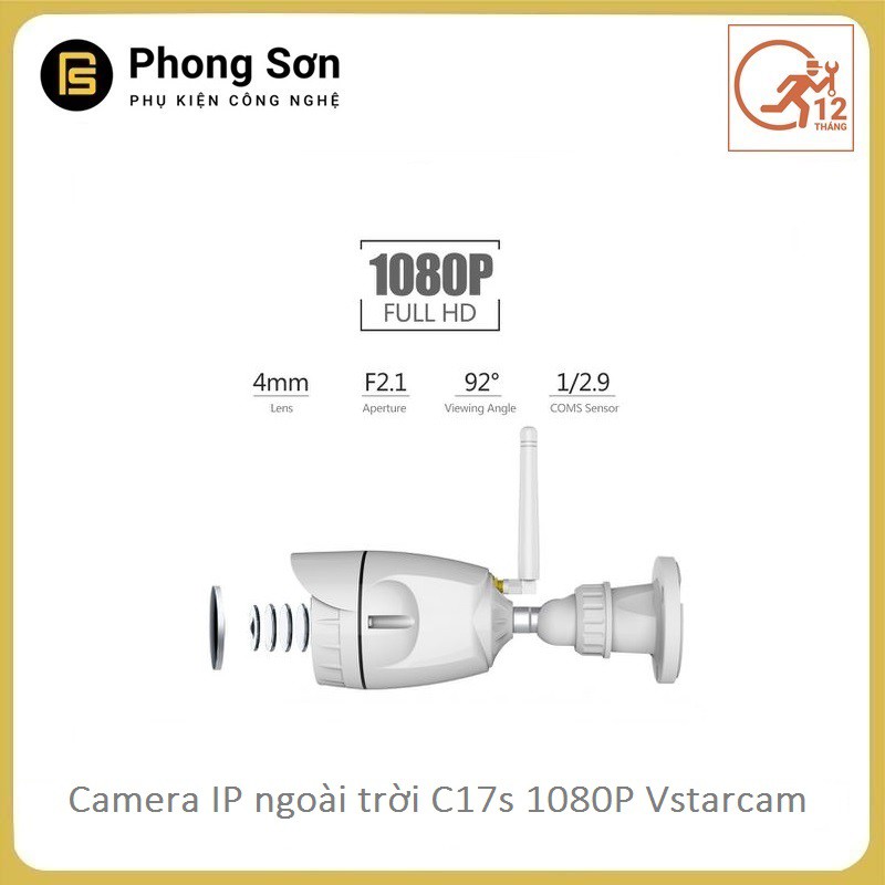Camera Wifi IP C17s 1080p Ngoài trời Vstarcam ( Bảo hành 12 tháng ) | BigBuy360 - bigbuy360.vn
