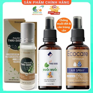 Tinh dầu đuổi muỗi ECOCARE, tinh dầu thiên nhiên xịt không khí, xịt cơ thể, bôi thảo dược