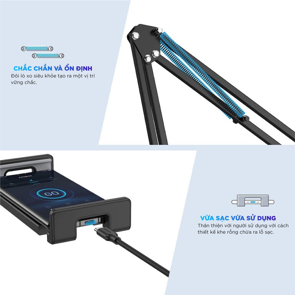Giá đỡ điện thoại, máy tính bảng kẹp bàn UGREEN LP142 | Chất liệu kim loại | Xoay góc 90 độ | Bảo Hành 18 Tháng 1 Đổi 1.