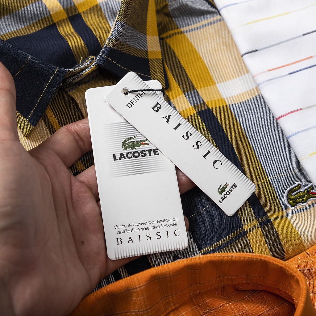 Áo sơ mi nam tay ngắn LC xanh đậm họa tiết caro, vải oxford cao cấp, ít nhăn, giá rẻ - Đẳng cấp phái mạnh