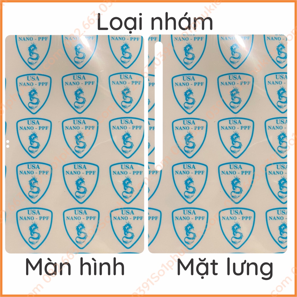 Dán PPF Samsung tab S8 ultra (s8ultra) loại trong, nhám dành cho màn hình mặt lưng