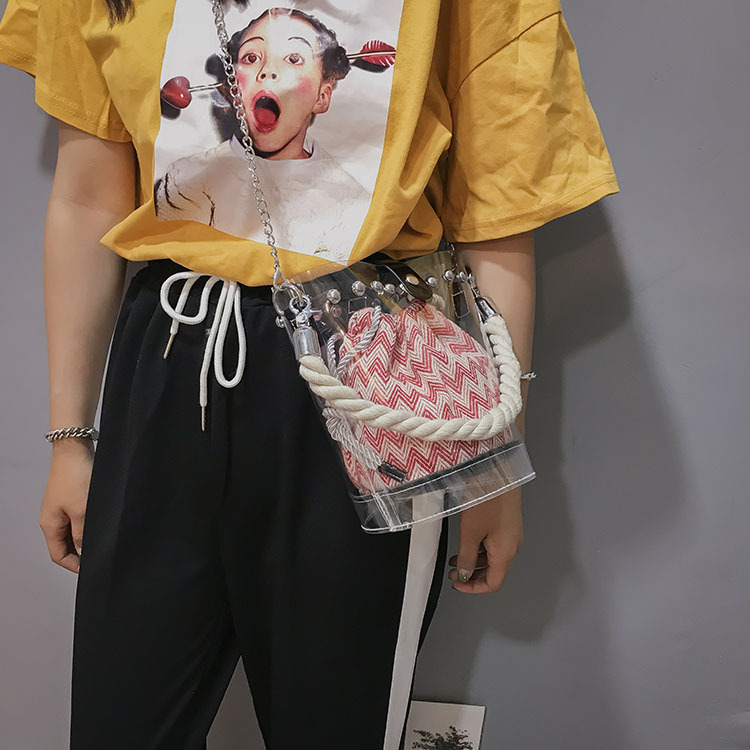 Túi xách IELGY trong suốt thiết kế phong cách đơn giản