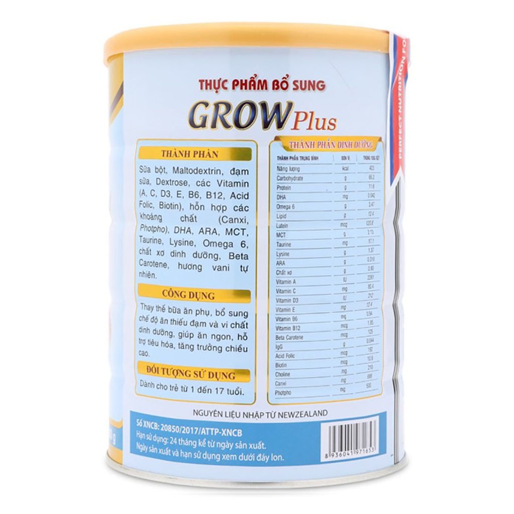 [CHÍNH HÃNG] Sữa Bột Gigo Gold Grow Plus Hộp 900g (Công thức chuyên biệt tăng trưởng chiều cao)
