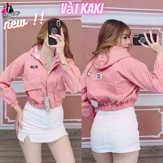 Áo Khoác Nữ  Kaki Wash Xịn Form Lửng Hàng Chuẩn Shop Thời Trang  Thêu Logo Cực Đẹp (Ảnh + Video Thật) Mẫu mới