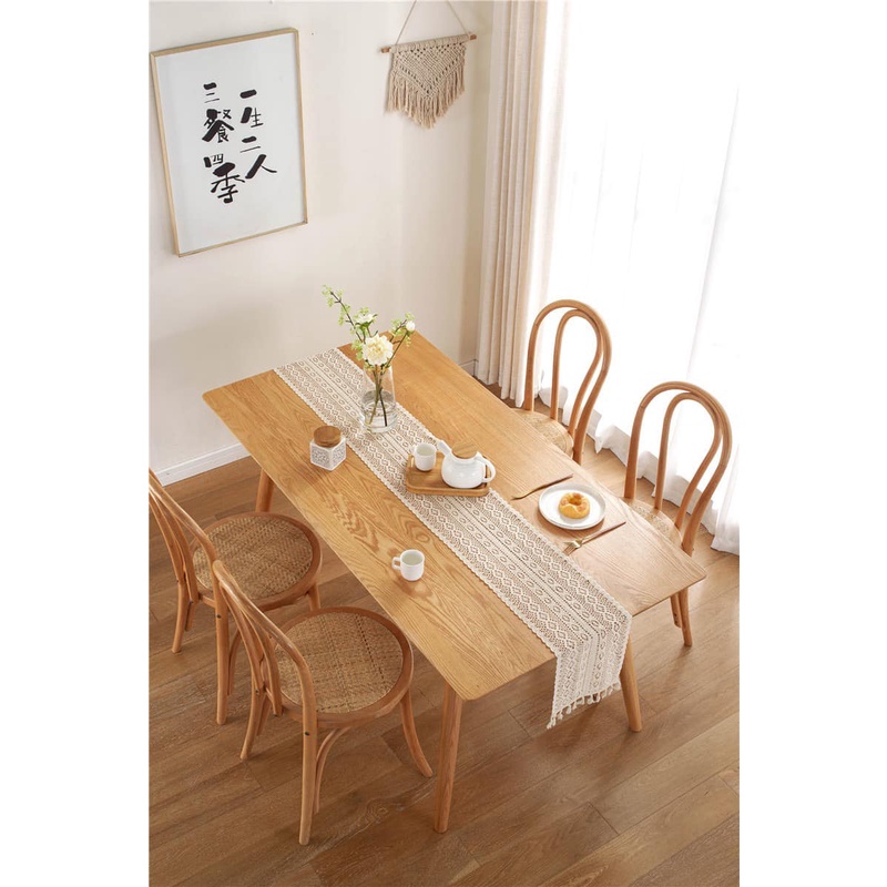 (Tổng hợp)  BST Khăn trải bàn phong cách Châu âu, table runner để trang trí nhà cửa chất liệu vải cotton pha LAMĐECOR