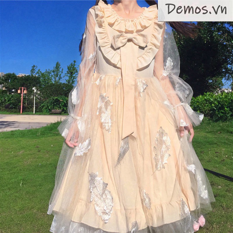 Lolita Style Long Sleeve Lace Dress