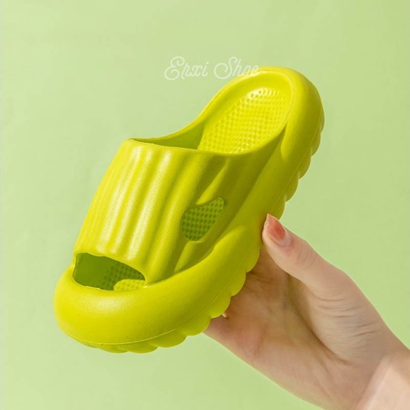 Dép Đi Trong Nhà Đế Dày Màu Sắc Trơn Chống Thấm Nước Dành Cho Trẻ Em