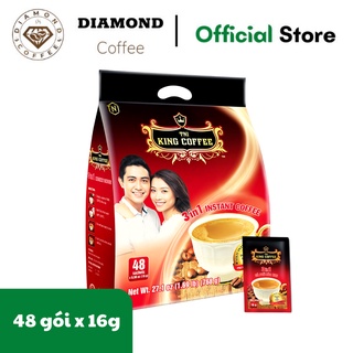 [GIÁ KHÔNG ĐỔI] Cà phê hoà tan KING COFFEE 3IN1 - Túi 48 gói (sachets) x 16g (768g)