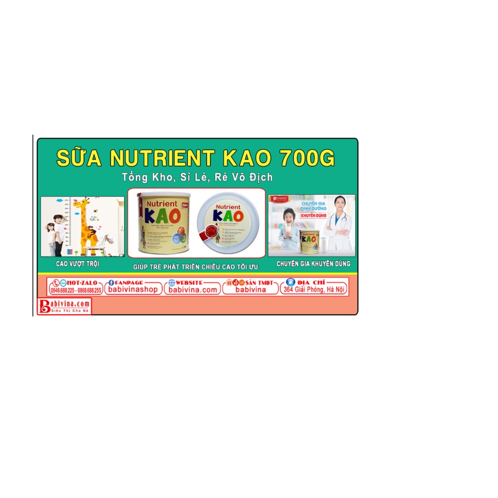 Sữa tăng chiều cao cho trẻ 1 – 6 tuổi Eneright Nutrient KAO (700g)